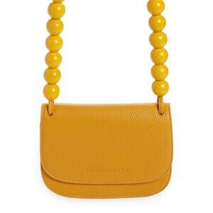 Simon Miller Mustard Crossbody Bag with Beaded Strap